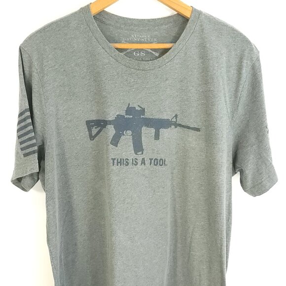 This Is A Tool I Am The Weapon Graphic T-Shirt Men's 2XL Gray Grunt Style - Picture 1 of 12